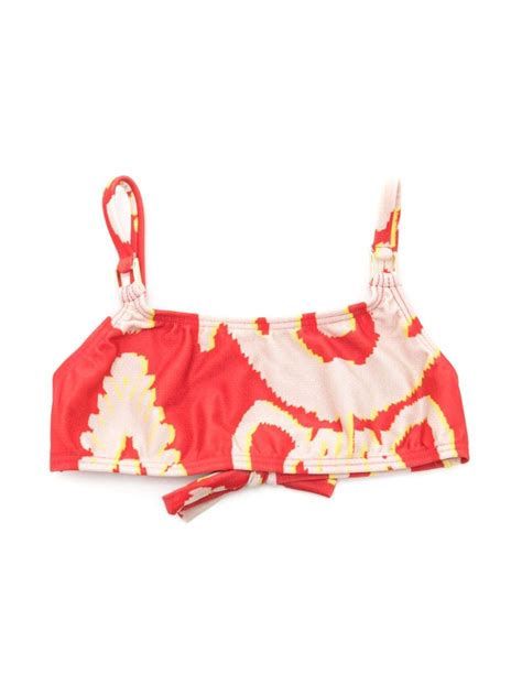 Lenny Niemeyer Turquia Rear Tie Bikini Top Orange Farfetch Uk