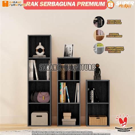 Jual Promo Rak Buku Serbaguna Susun Kayu Rak Minimalis Rak Serbaguna