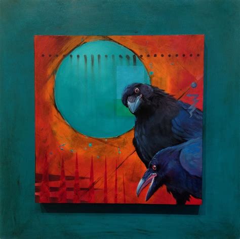 Two Crows Painting Crow Painting Bird Art Crow Art