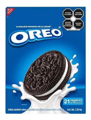 Caja De Galletas Oreo Con Relleno Sabor Vainilla 21 Paquetes