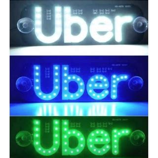 Placa Led Letreiro Luminoso Motorista Aplicativo Uber Zalluna