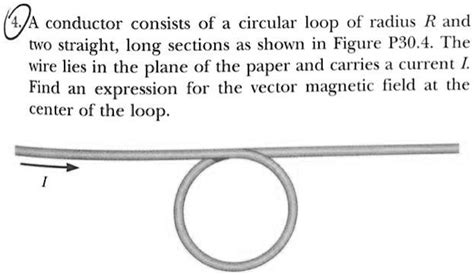 Conductor Consists Of A Circular Loop Of Radius R And Solvedlib