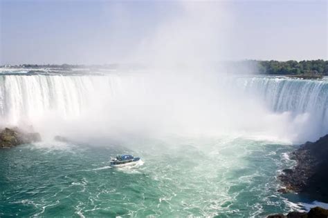 Barco y cataratas de herradura desde las cataratas del Niágara