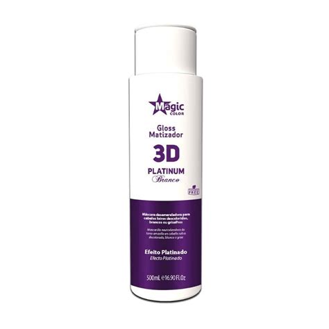 Magic Color Matizador 3d Platinum Branco 500ml Efeito Platinado Em Promoção Ofertas Na