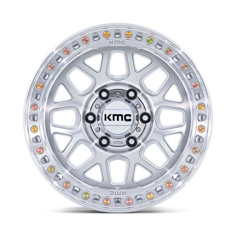 Kmc Km549 Grs Machined Silver Custom Truck Wheels Km549 Grs Kmc