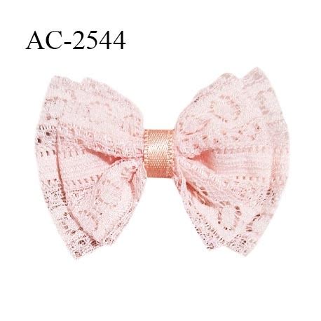 Noeud Lingerie Mm Haut De Gamme En Dentelle Couleur Rose Saumon P Le Largeur Mm Hauteur