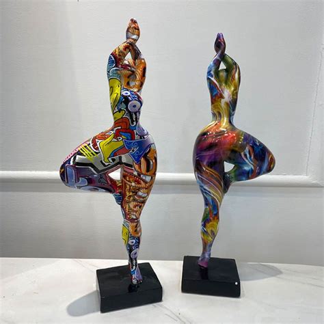 Statue Femme Multicolore Street Art Nos Statues Modernes