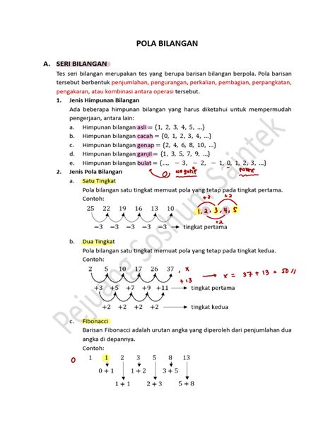 materi  pola bilangan