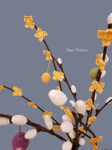 Easter Tree Crochet Pattern Pussy Willow Forsythia Easter Etsy