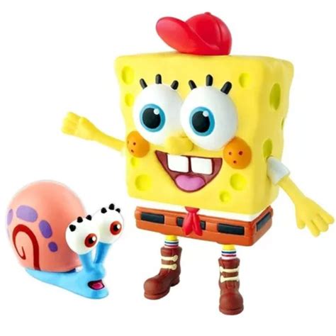 Boneco Bob Esponja E Garry Vinil Articulado Lider