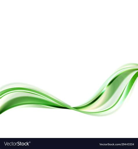 Green Wavy Lines Wave Background Royalty Free Vector Image