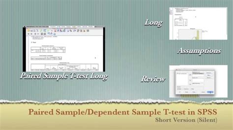 Paired Sample Dependent Sample T Test In Spss Quick Review Youtube