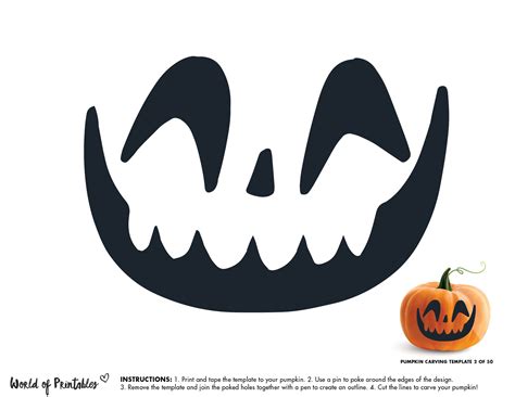 Happy Pumpkin Face Stencils