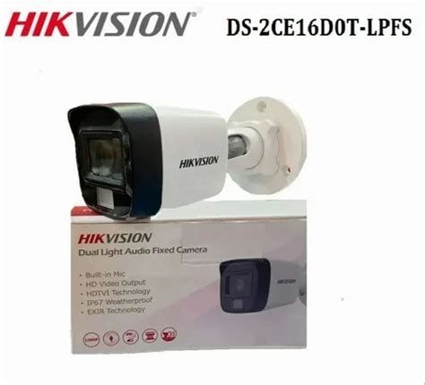 Hikvision Ds Ce D T Lpfs Mp Dual Light Audio Fixed Mini Bullet