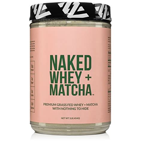 Naked Whey Matcha Protein 1LB All Natural Grass Fed Whey Protein Powder And Organic Matcha