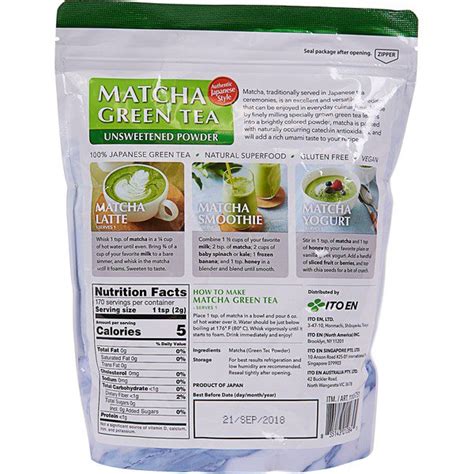 Ito En Matcha Green Tea Unsweetened Powder 12 Oz Costco Food Database