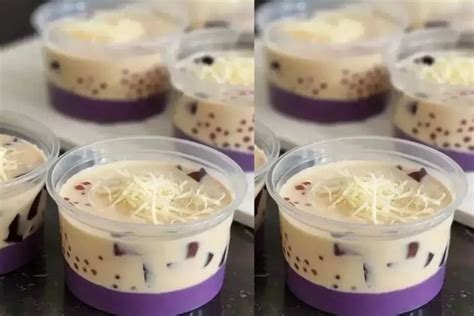 Resep Puding Taro Sago Jelly Drink Yang Manis Legit Untuk Ide Jualan