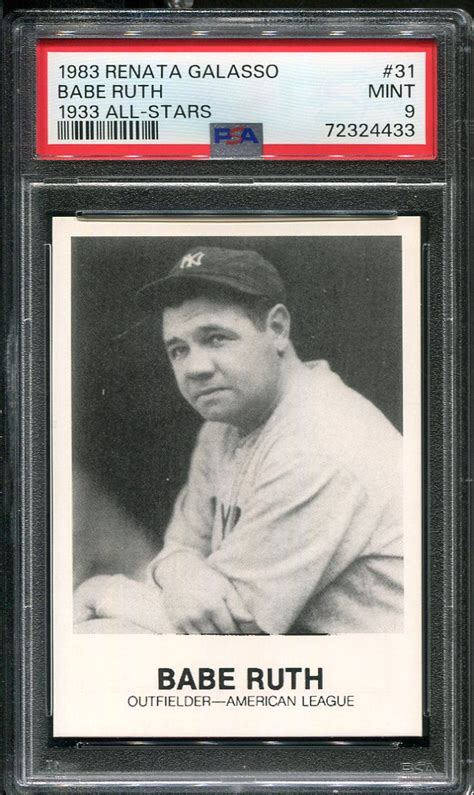 Renata Galasso All Stars Babe Ruth Psa Hof All Star Cards Inc