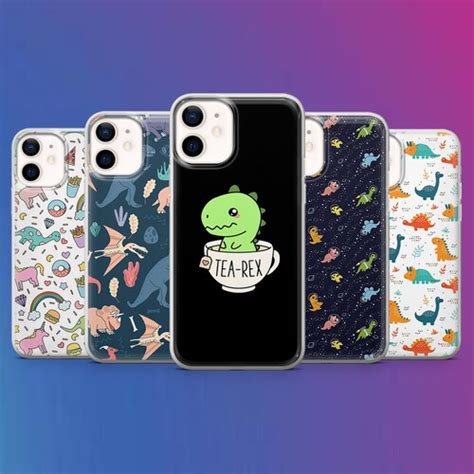 Baby Dinosaur Cute Couple Dino Case For Iphone 14 13 Pro Max Etsy