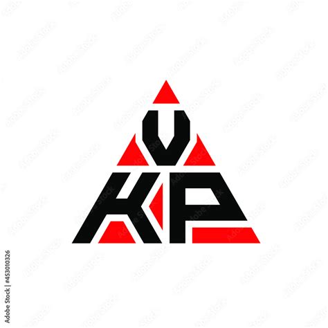 vkp triangle letter logo design  triangle shape vkp triangle logo
