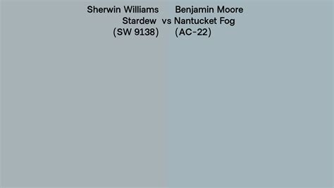 Sherwin Williams Stardew SW 9138 Vs Benjamin Moore Nantucket Fog AC