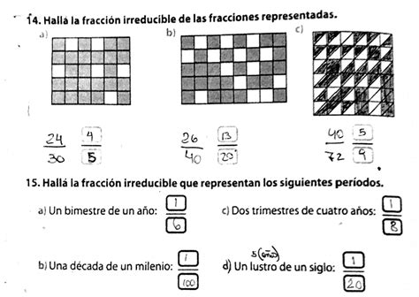 Matem Tica Y Ciencias Naturales Trabajo Pr Ctico Fracciones Soluciones