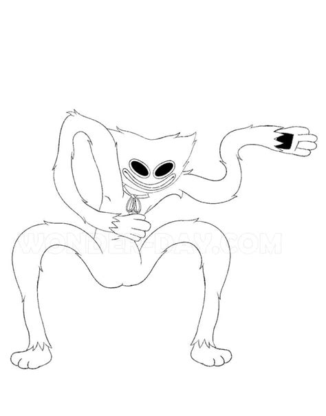 Huggy Wuggy 2 Coloring Page Download Print Or Color Online For Free