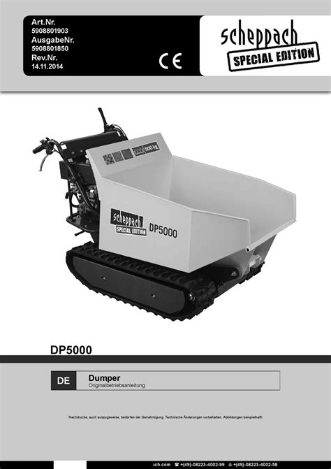 SCHEPPACH DP5000 BETRIEBSANLEITUNG Pdf-Herunterladen | ManualsLib