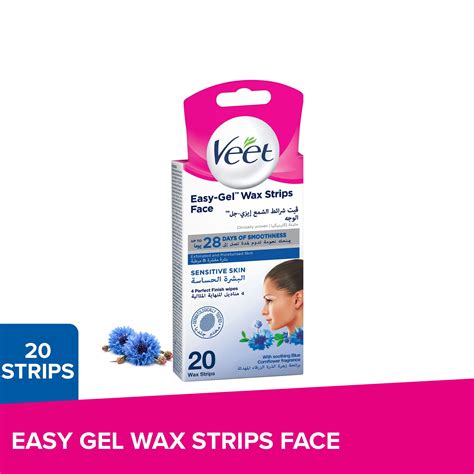 Buy Veet Pure Sensitive Skin Face Wax Strips 20 Strips Online In