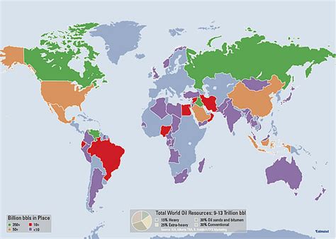 Mapa De Petroleo Pesado En El Mundo