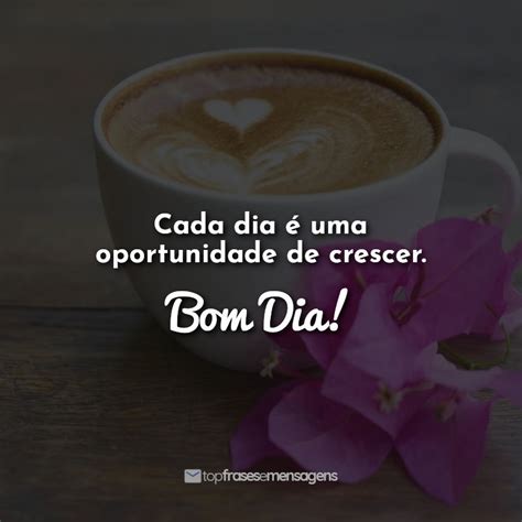 Cada dia é uma oportunidade de crescer Bom Dia Top Frases Mensagens