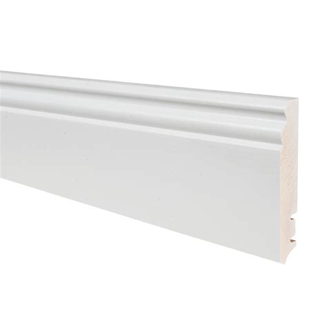 Dedeman Plinta Parchet Lemn P9h Alb Lacuit 2200 X 95 X 16 Mm