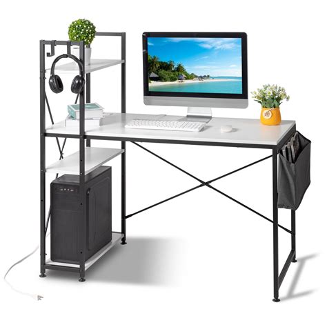 Baytocare Computer Desk With Fabric Bag And Usb Station Gaming Desk