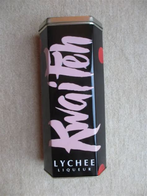 KWAI FEH LYCHEE Liqueur 0 7 l 20 vol Verpackung Metall schwarz Rarität