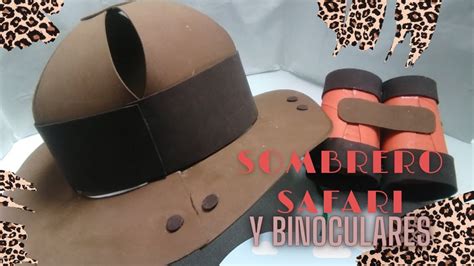 Como Hacer Sombrero De Safari Binoculares De Explorador YouTube