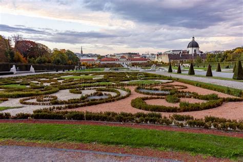 Belvedere Gardens at Sunset in Vienna, Austria Editorial Image - Image ...