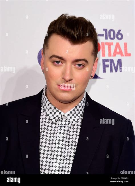 Sam Smith Attends The 2014 Capital Jingle Bell Ball At The O2 Arena