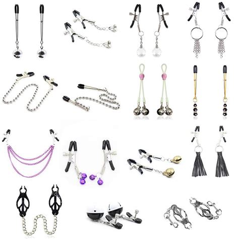 Bdsm Sex Nipple Clamps Sm Bondage Metal Chain Nipple Clips Flirt Sex Toys For Women Fetish Adult