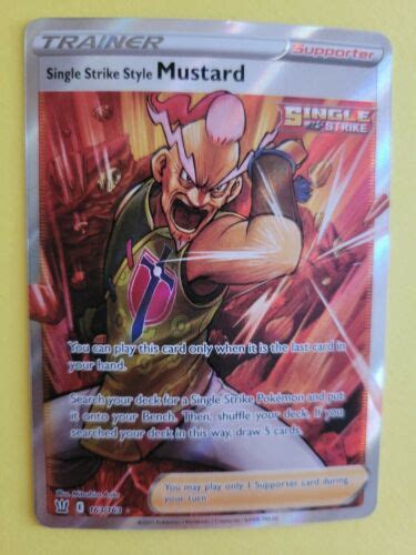 Single Strike Style Mustard Full Art Battle Styles Pokemon