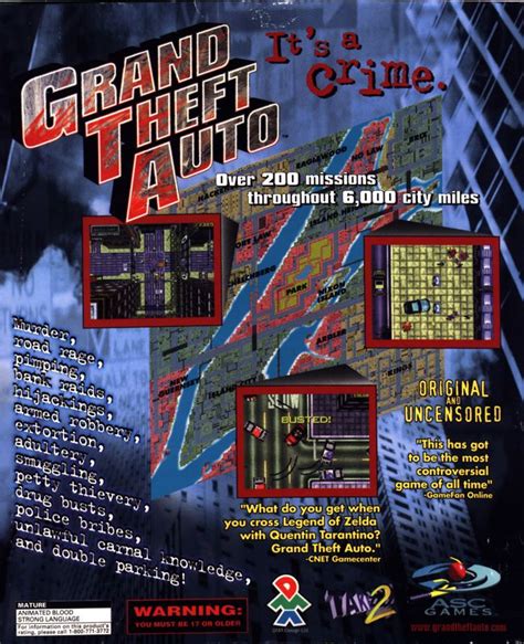 Grand Theft Auto (1997) box cover art - MobyGames