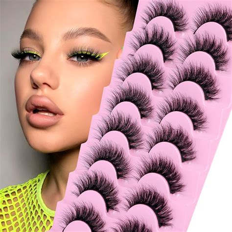 Amazon False Eyelashes Fluffy Mink Lashes Natural Look Mm Wispy