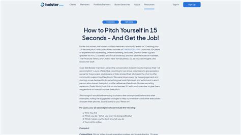 How To Pitch Yourself In Seconds And Get The Job Second Pitch