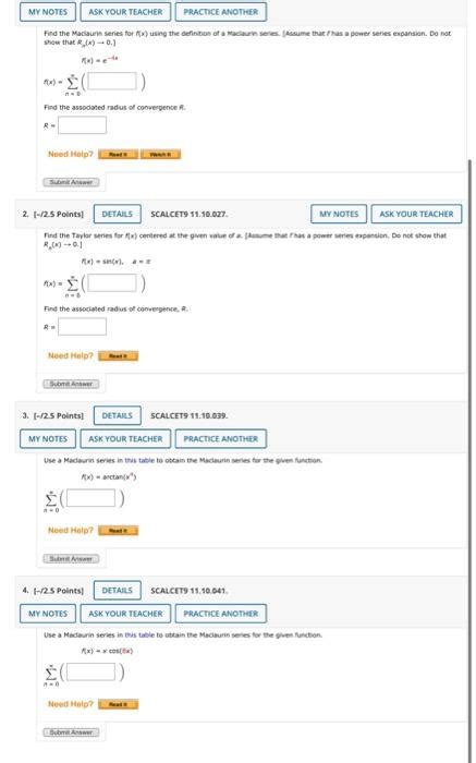 Solved Show That Rnf X →0 ] X ∑n 0∞ π X E−4n Find The