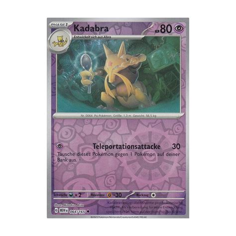 Kadabra Reverse Holo Mew Pokemon Karte G Nstig Kaufen