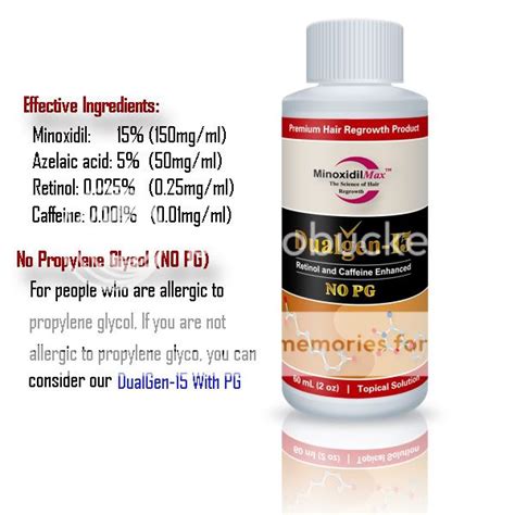 Dualgen-15 NO PG | 15% minoxidil with azelaic acid for Sensitive Scalp