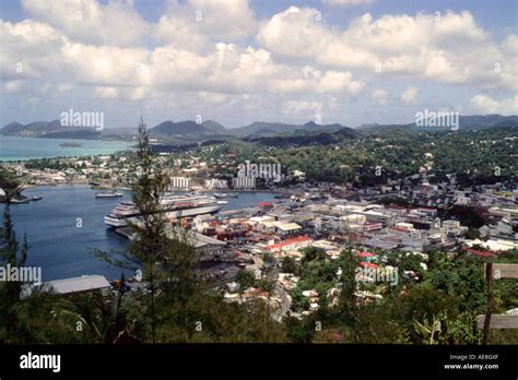 Castries Harbour St Lucia Stock Photo Alamy