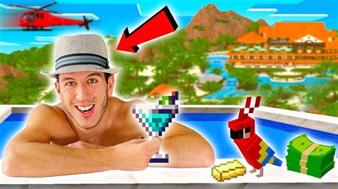 24 ЧАСА ЖИВЕЯ КАТО МИЛИОНЕР В МАЙНКРАФТ! - YouTube