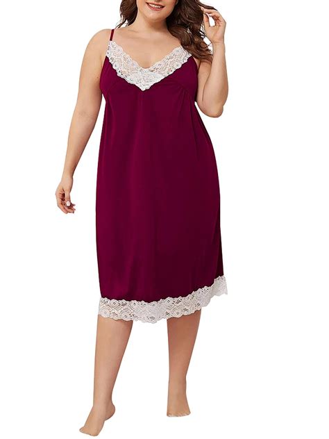 Dymade Women S Plus Size Sexy Lace Lingerie Dress Babydoll Panty Nightdress Sleepwear Walmart