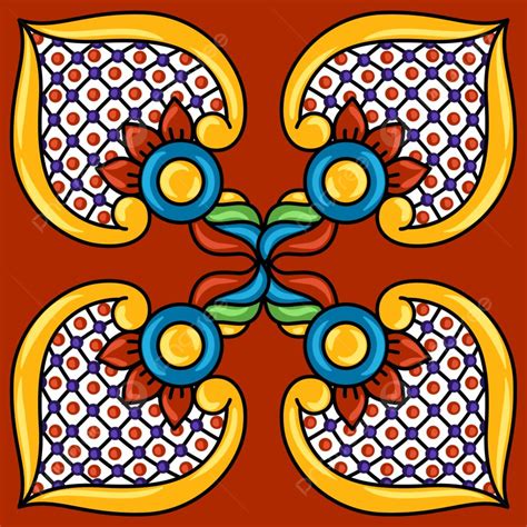 Patr N De Mosaico De Cer Mica De Talavera Mexicana Png Marco