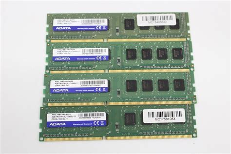 Yahooオークション Adata Ddr3l 1600 4gb×4枚 合計16gb メモリ